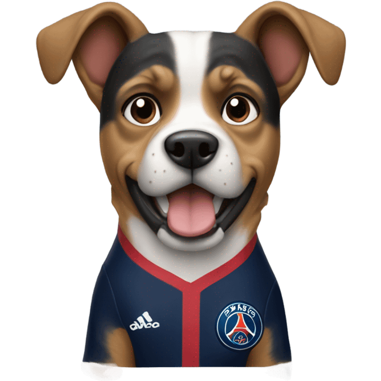 Dog with psg jersey emoji