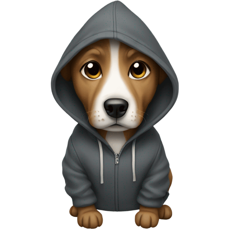 dog wearing hoodie emoji