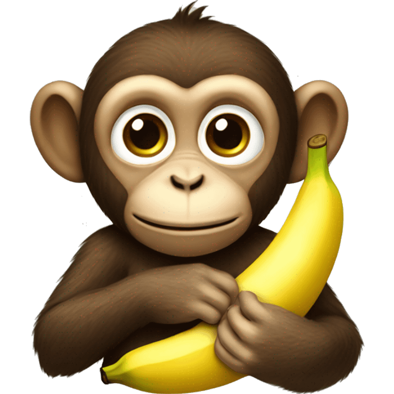 Monkey with a banana emoji