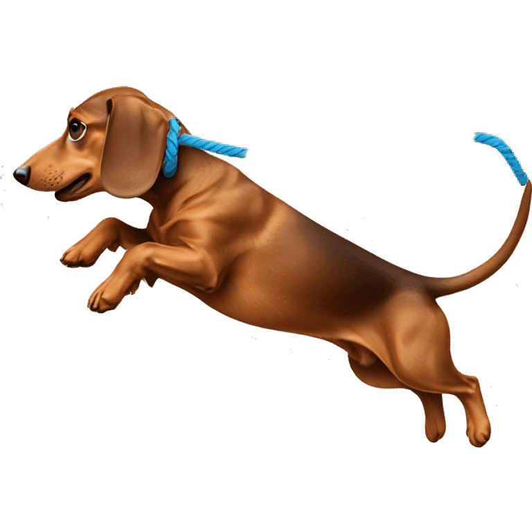 Dachshund jump roping  emoji