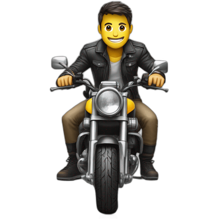 Homme sur une moto avec des tn et un g-shock emoji