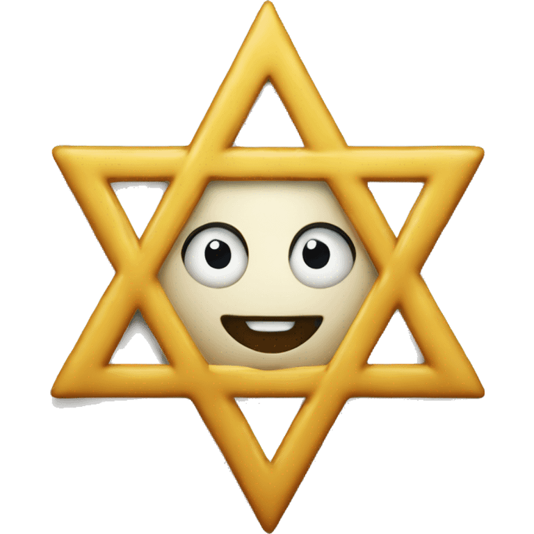 Star of David with a face emoji