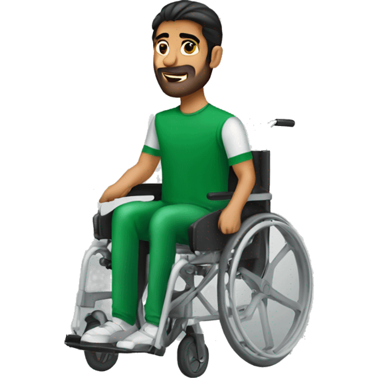 fit pakistani man in wheelchair emoji