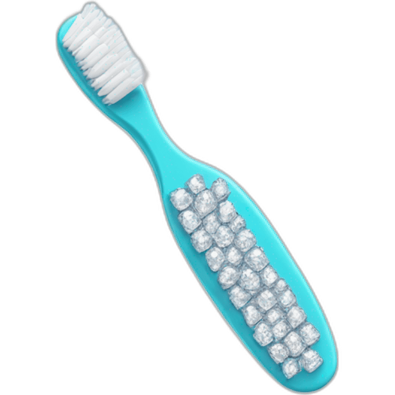 Toothbrush made of diamonds emoji