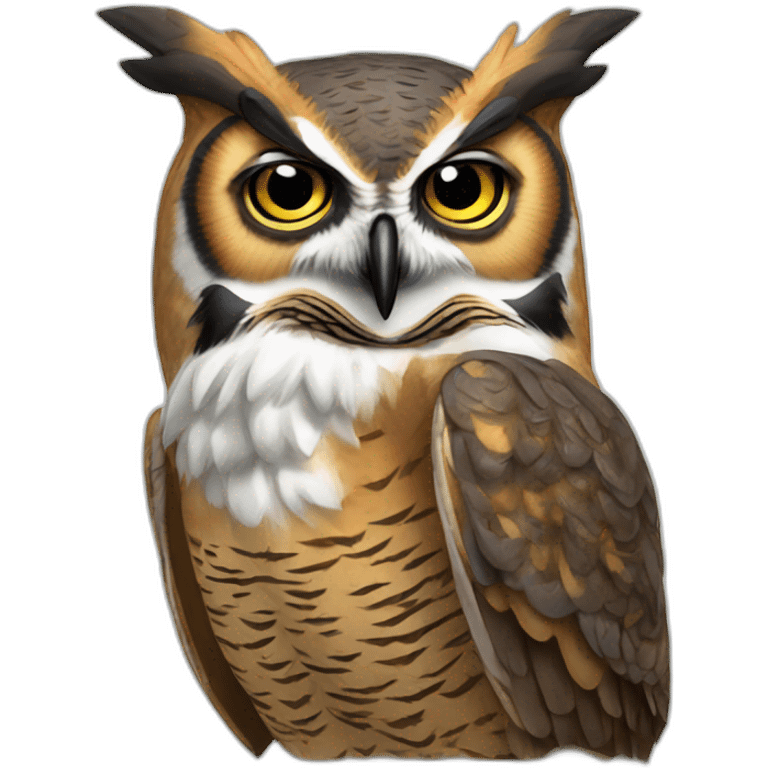 great horned owl emoji