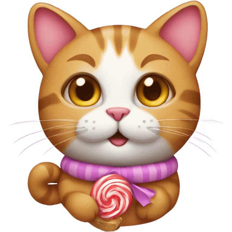 Cat with candy emoji