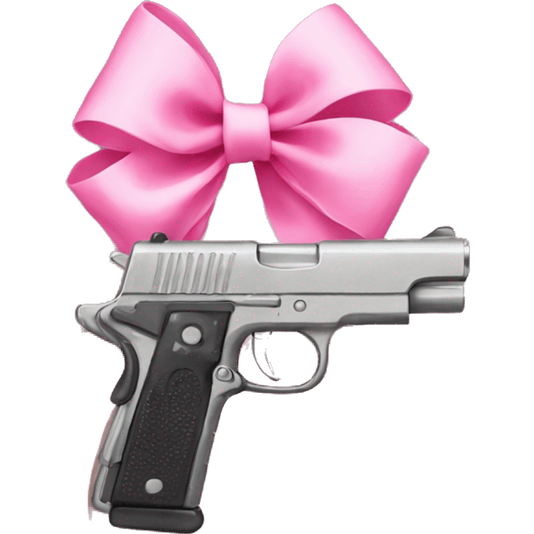 Gun with pink bow emoji