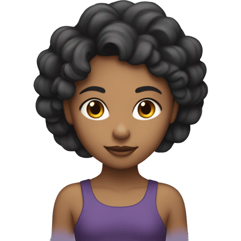 Une violette ( fleur), black ( lightskin ) girl  emoji