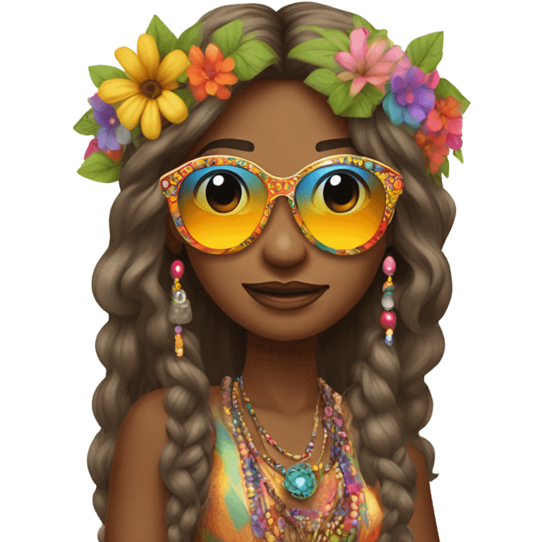 Hippie woman emoji