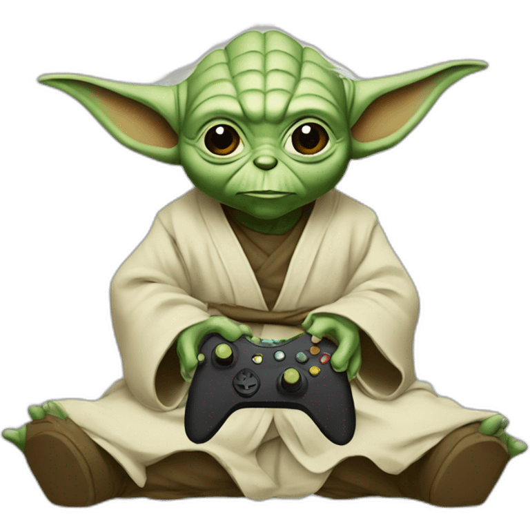 yoda playing video games emoji