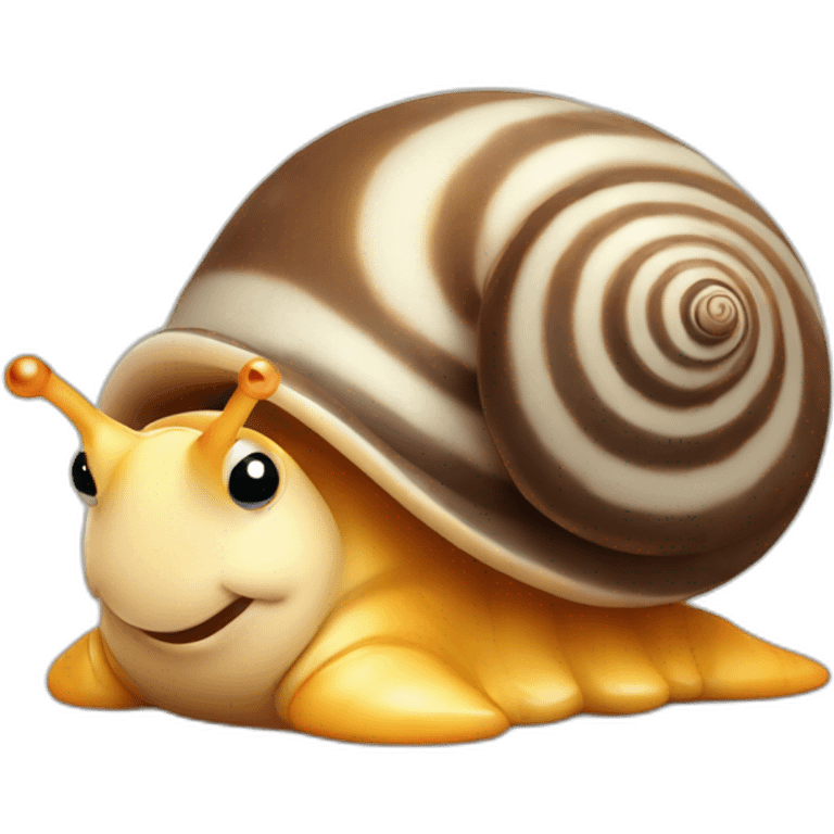 Cute little Chubby Snail  emoji