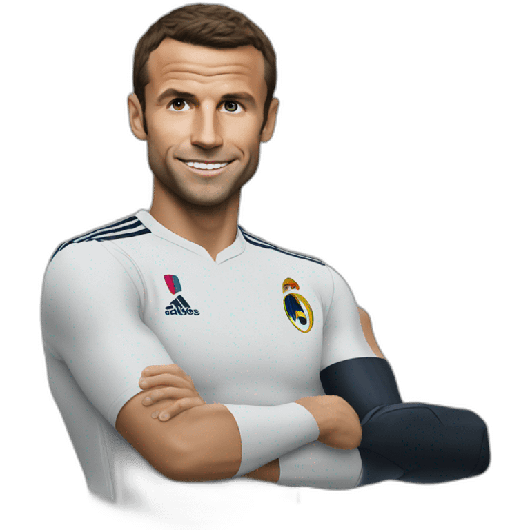 Macron qui porte Ronaldo  emoji