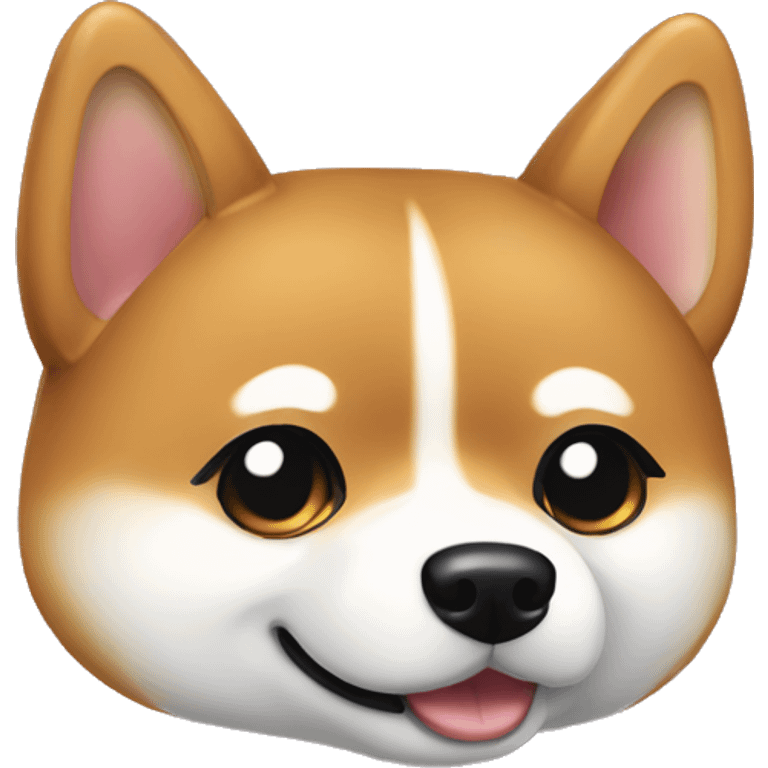 Shiba inu with hairpin emoji