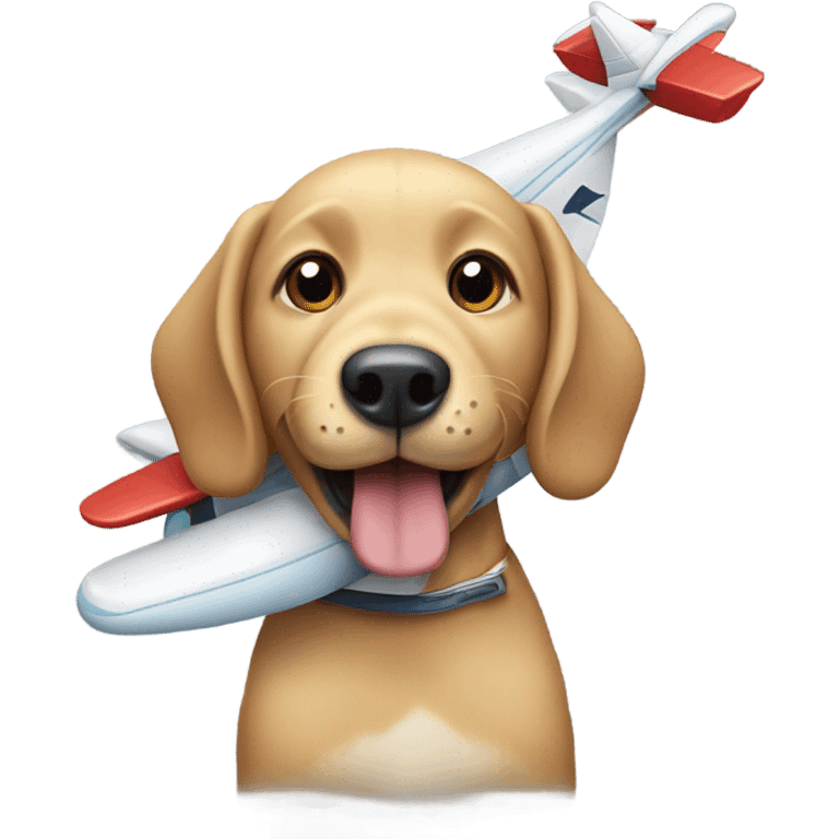 dog eating airplane  emoji