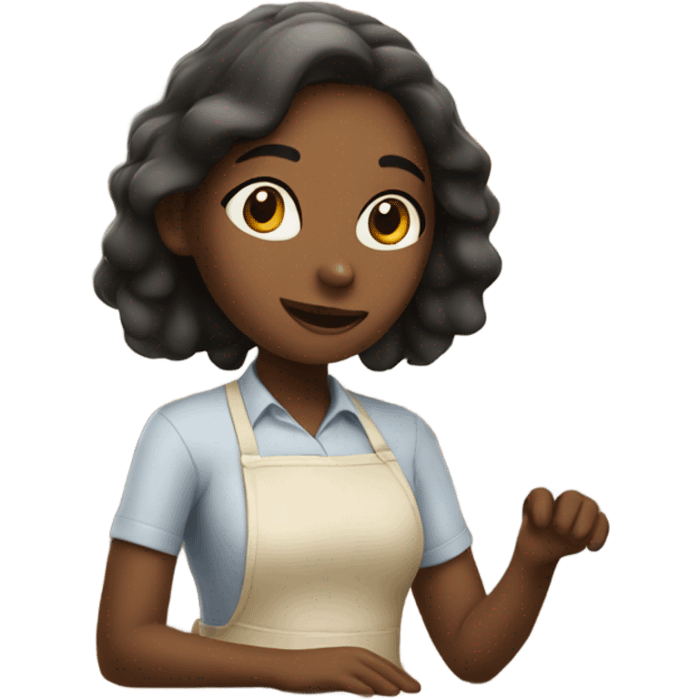 Girl working in a bakery emoji