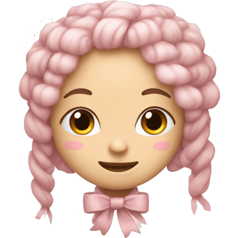 something pale pink and cozy with ribbons  emoji