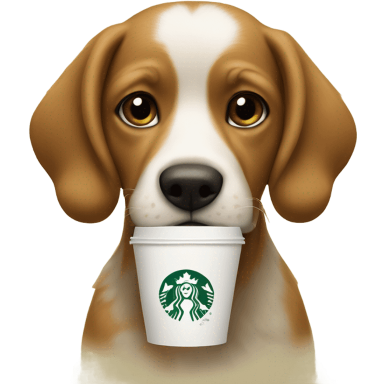 dog and starbucks emoji