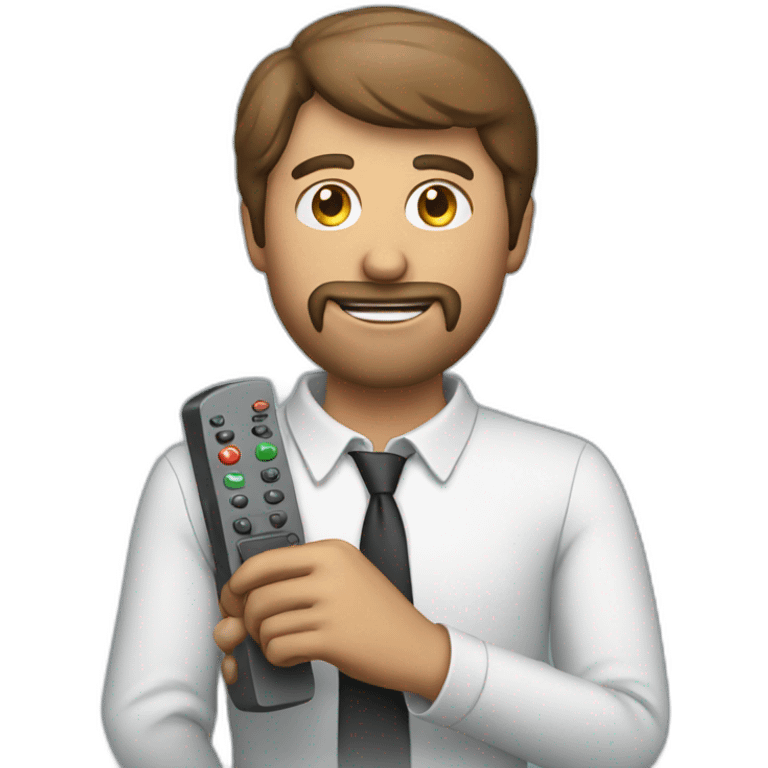 Man holding a remote  emoji