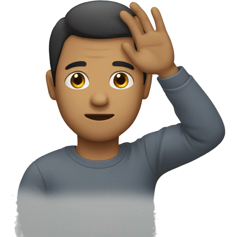 A man head down with one hand up   emoji