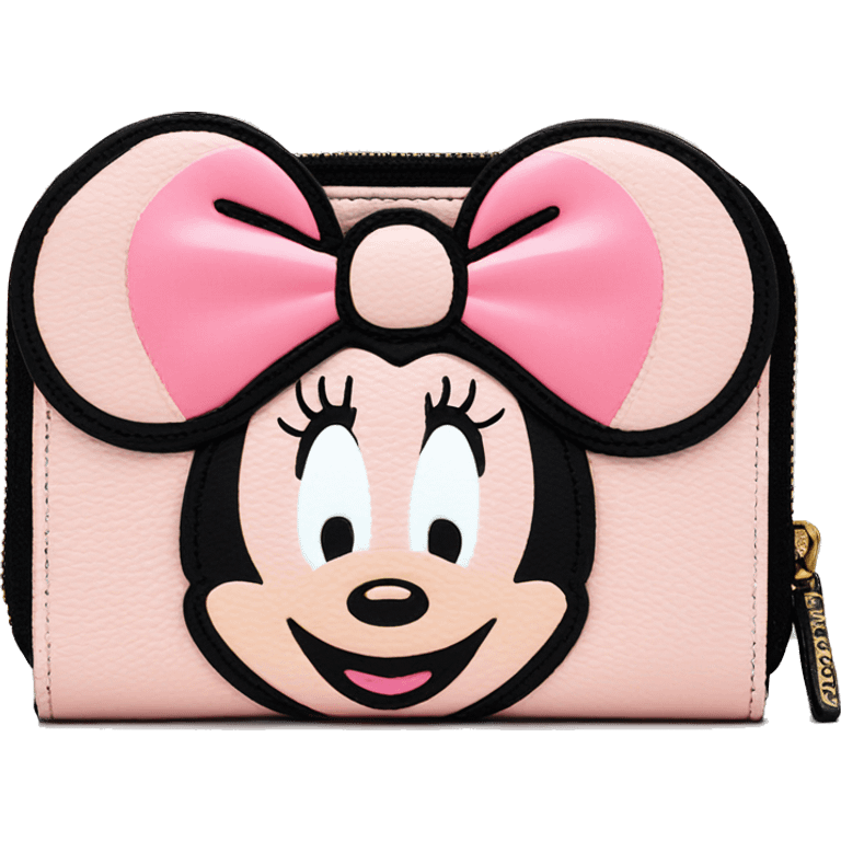 Loungefly light pink Minnie Mouse Ears Wallet emoji