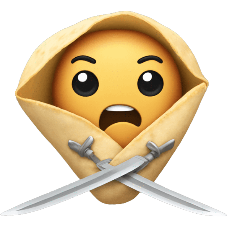 Burrito with swords emoji