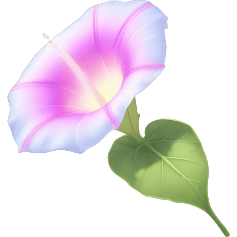 Morning Glory "A pastel pink morning glory with softly glowing trumpet-shaped petals, surrounded by a faint sparkle and a dreamy light effect." emoji