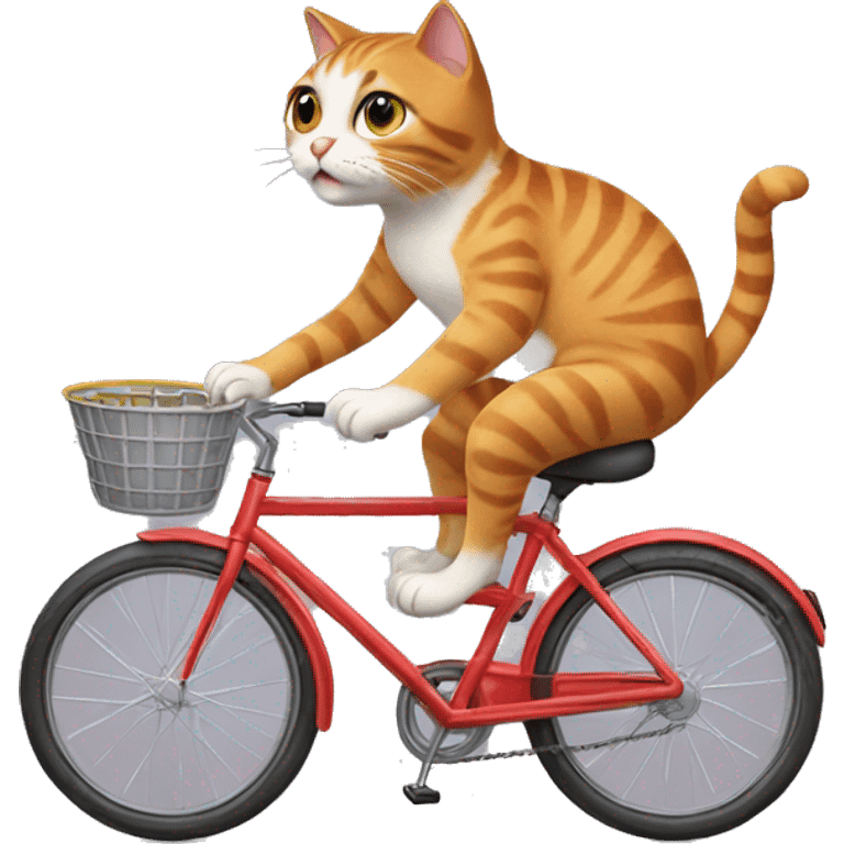 Cat riding bicycle  emoji