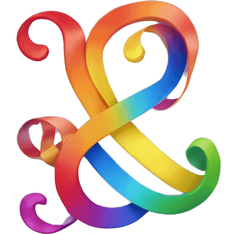 rainbow ampersand with ribbons emoji