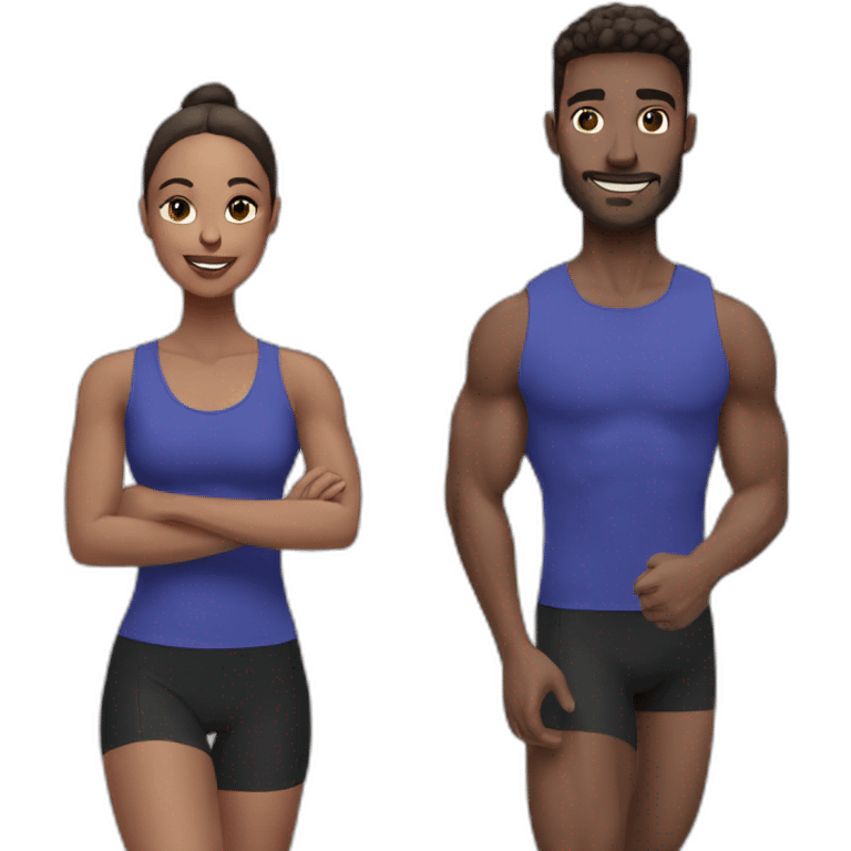 couple training together emoji