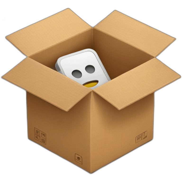 iphone in a cardboard box emoji