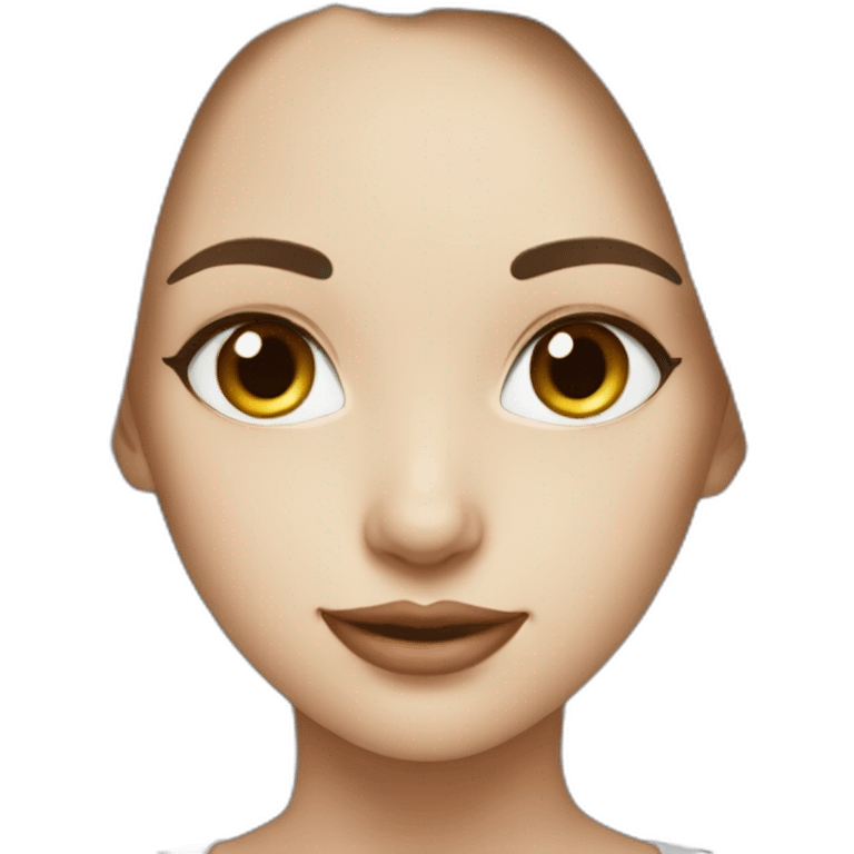 Beatiful girl white emoji