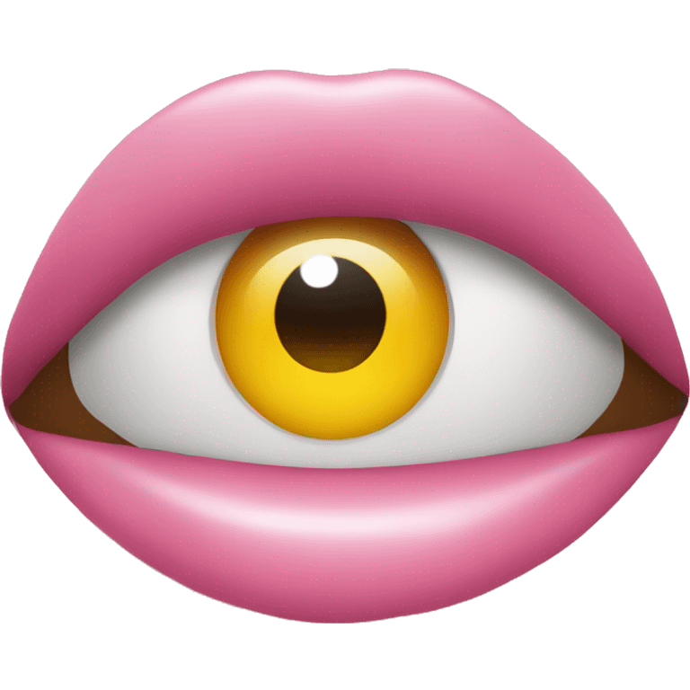 Emoji yeux en cœur avec une bouche  emoji