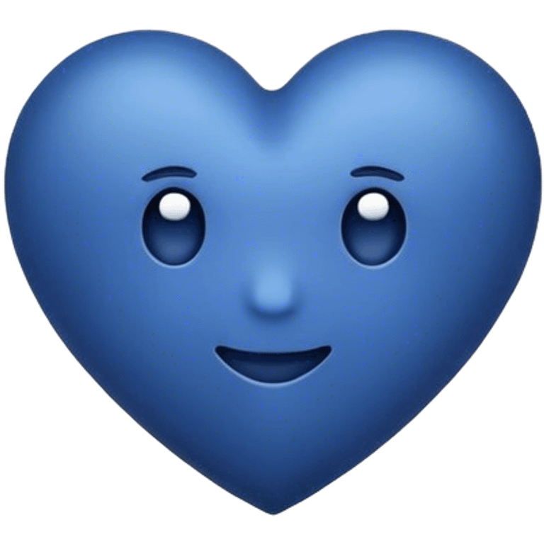 Dark blue heart wink emoji  emoji