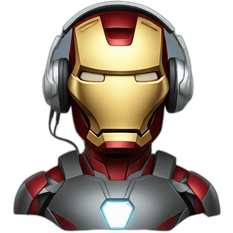 iron man with headphones emoji