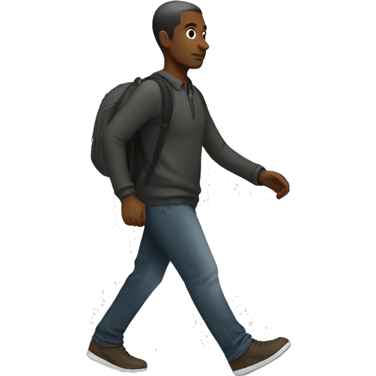 black man walking emoji