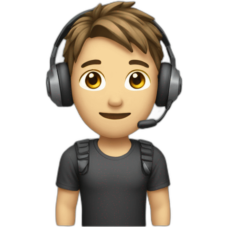 gamer wearing headset emoji