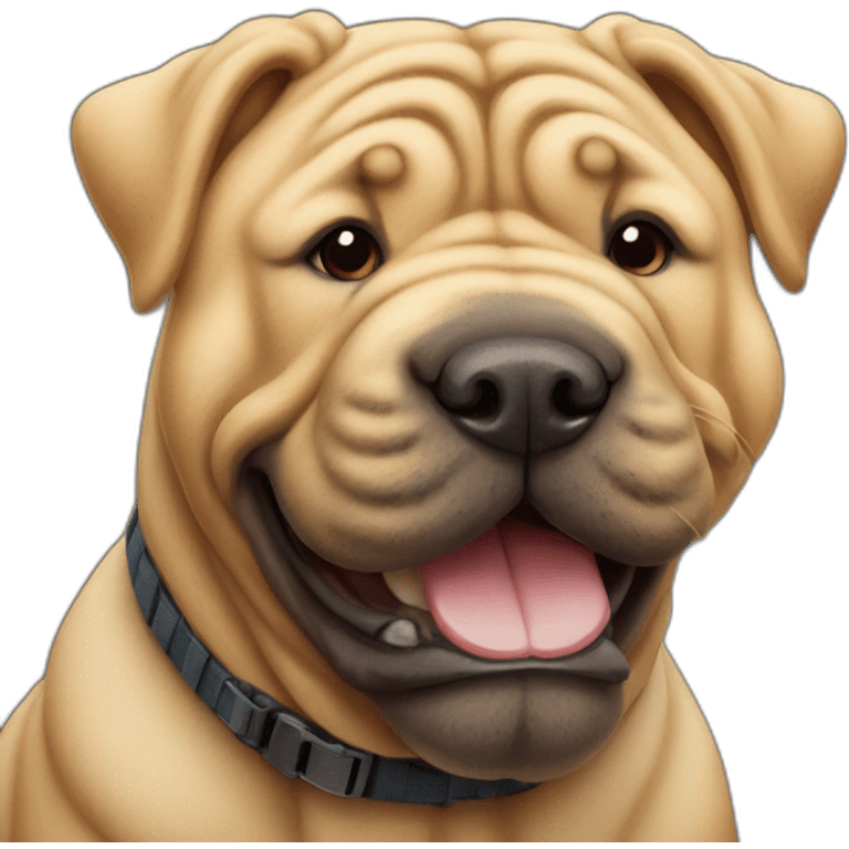 Happy Shar pei emoji