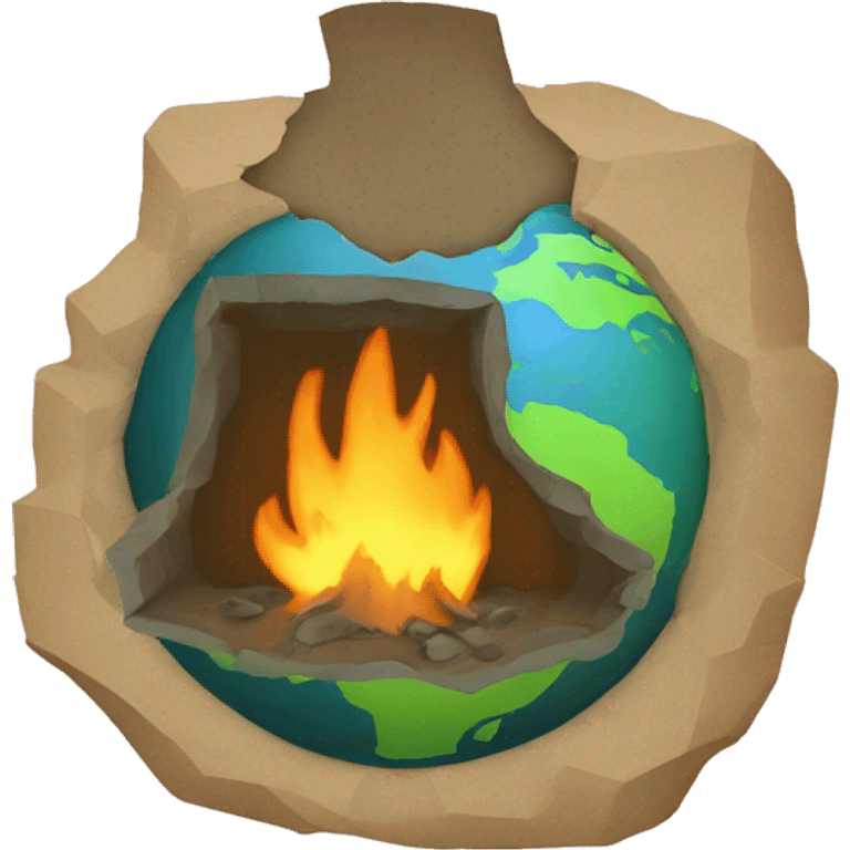 hearth with earth inside for earth day emoji