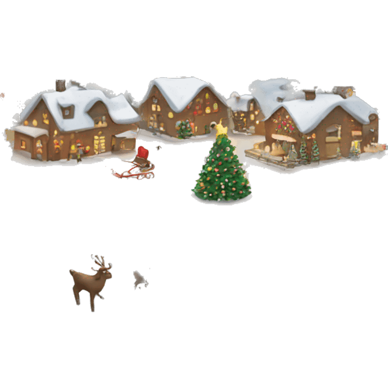 A Christmas landscape emoji