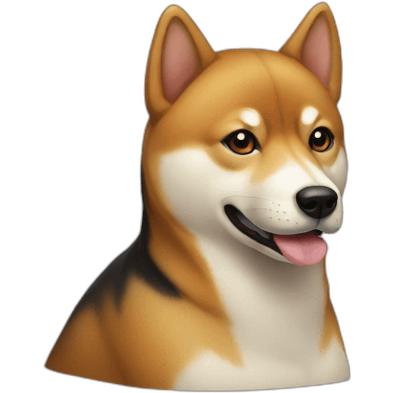 black and tan shiba face emoji