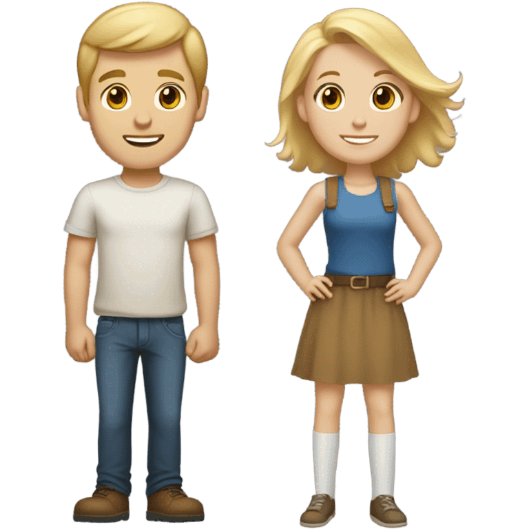 Blonde tall football boy with light brown hair girl emoji