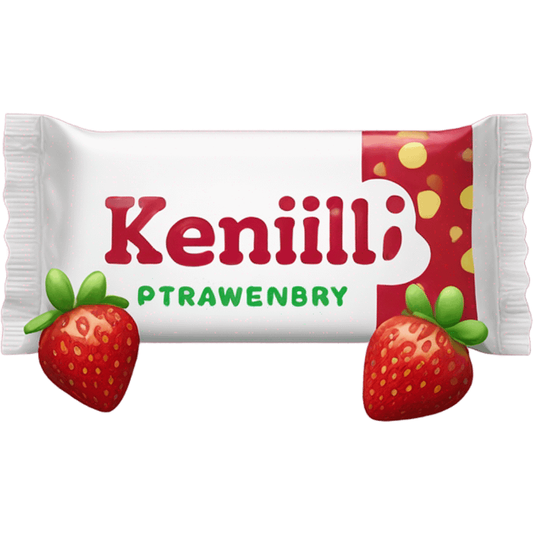 One strawberry candy bar with the inscription “kerlli” emoji