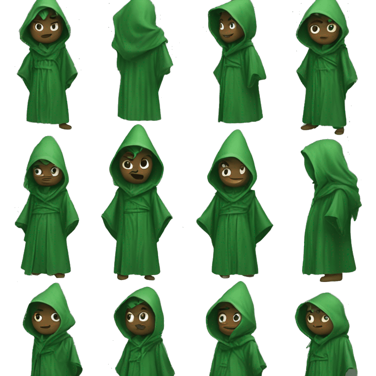 green wizard robes, no hood emoji