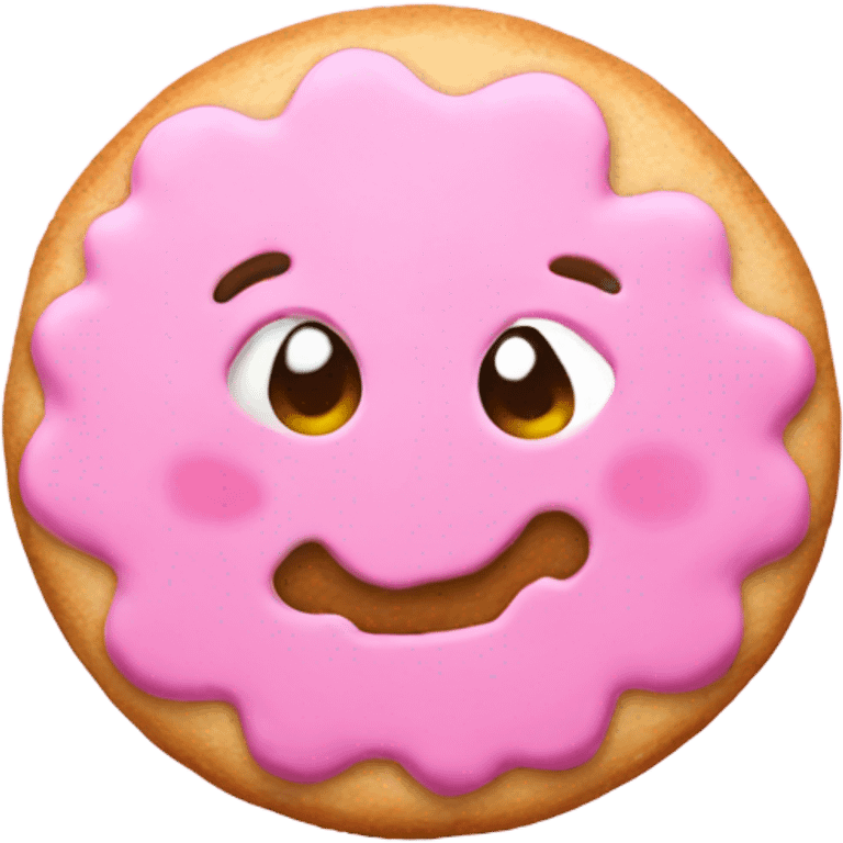 pink christmas cookie  emoji