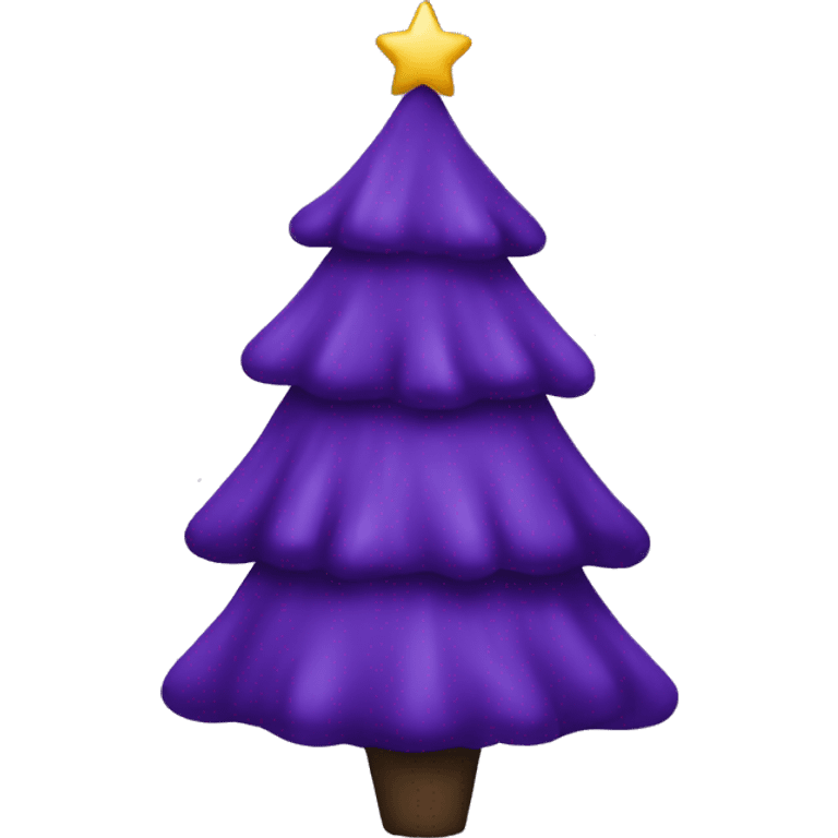 Dark purple Christmas tree with a bow on top emoji