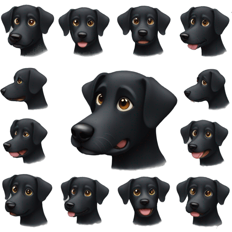 A black dog emoji