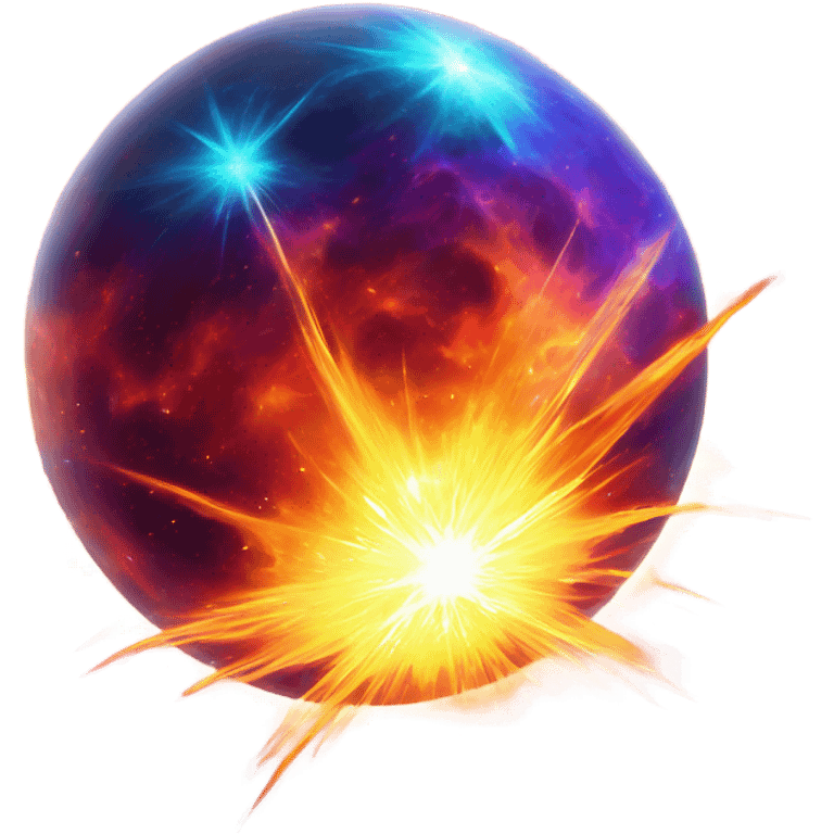 astral projection explosive star inside a ball emoji