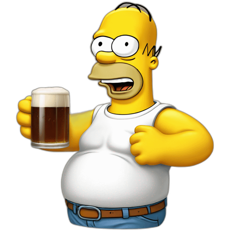 Homer simpson beer emoji