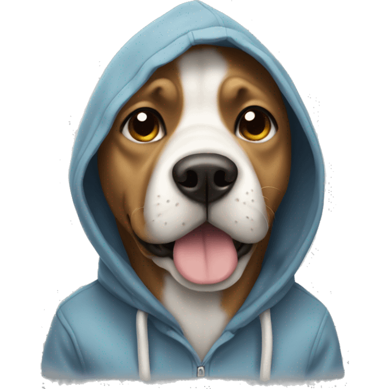 Dog wearing hoodie  emoji