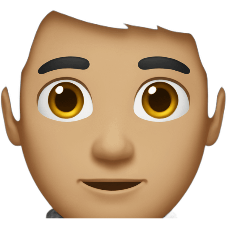 male dark brown haired designer with black turtleneck emoji